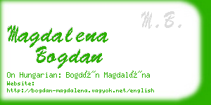 magdalena bogdan business card